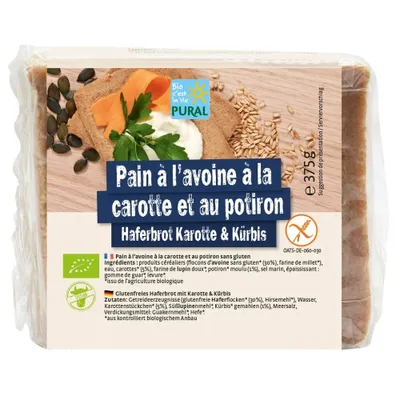 Produktbild von Haferbrot mit Karotte & Kürbis glutenfrei 375g