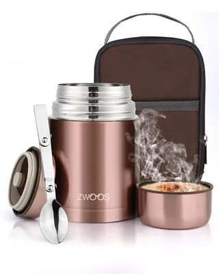 Produktbild von Thermocontainer aus Edelstahl, 800 ml, lekfrei, für warme und kalte Speisen