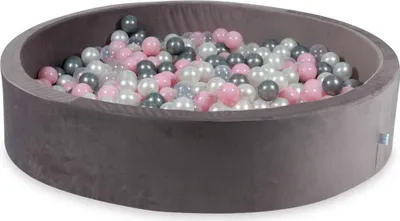 Obrázek produktu pro Kuličková vana 130x30 sametově fialová - s 600 kuličkami / perleťová, průhledná, stříbrná, dětsky růžová