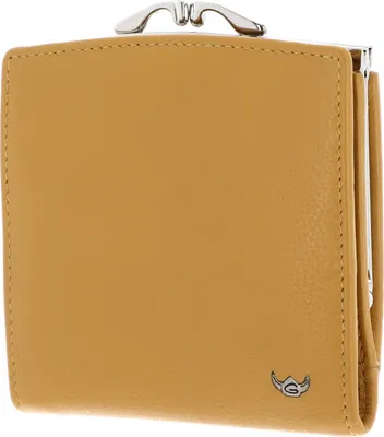 Image de Golden Head Cuir porte-monnaie Madrid RFID Protect French Coin Purse Wallet Gamboge moutarde