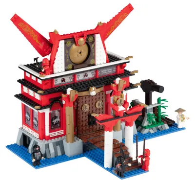 Produktbild von Playtive Clippys Abenteuer Tempel Ninja-Set Bausteine Spielzeug 5 Figuren