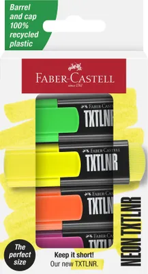 Produktbild von Faber-Castell 154204, 4 Stück(e), Grün, Orange, Pink, Gelb, Gemischte Farben, Rechteck, 1 mm, 5 mm