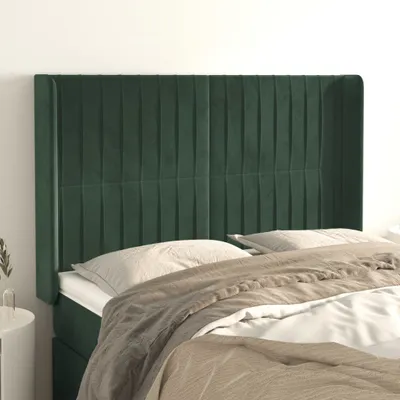 Produktbild von BEI CLORIS Kopfteil mit Ohren Dunkelgrün 147x16x118/128 cm Samt 2024 Neu3786754
