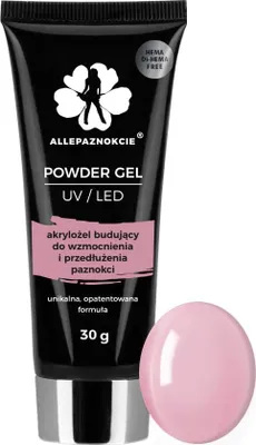Image de Gel en poudre acrylique Allepaznokcie HEMA/Di-HEMA Free French Pink 30 g