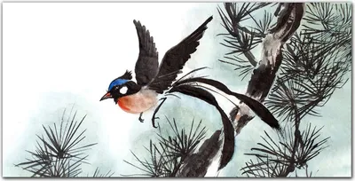 Produktbild von Coloray Bild aus Acryl 100 cm x 50 cm - Dekoration Wohnzimmer Wanddekoration Gehärtetes Acryl Küche Acrylblock mit Bild - Tier Vogel Zweig