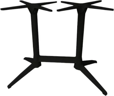 Image de Pied de table en Aluminium et Polypropylène Blanc pour Exterieur