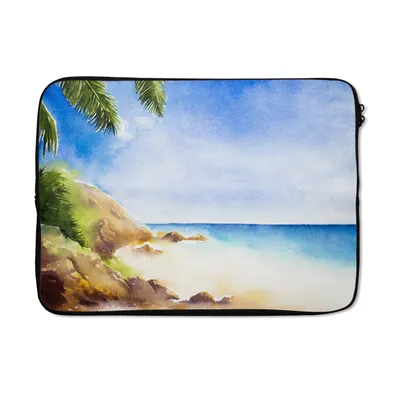 Produktbild von MuchoWow® Laptop Hülle 13 Zoll Meer - Strand - Berge Laptoptasche - Laptophülle - Sleeve - Rundumschutz