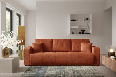 Produktbild von Furnisell Schlafsofa Sofa mit Bettkasten "VERITA", Orange