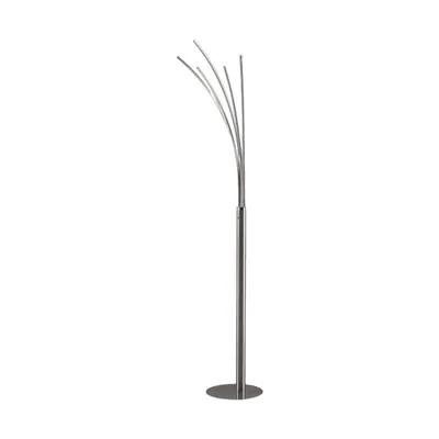 Produktbild von Lindby LED-Stehleuchte Boba, nickelfarben, Metall, 185 cm
