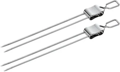 Productafbeelding van Dubbele RVS Grillspiesen Set van 2 – 32,6 x 2,8 x 1,6 cm