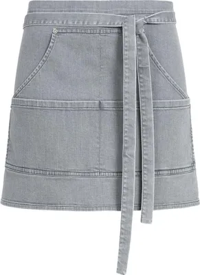 Produktbild von Greiff GASTRO MODA Service Vorbinder 77x40cm Baumwollmix Stretch ® Hellgrau Denim Jeans uni
