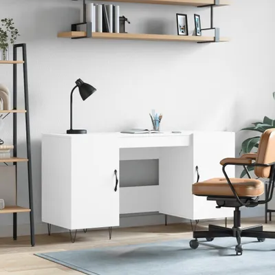 Produktbild von vidaXL Schreibtisch Weiß 140x50x75 cm Holzwerkstoff - Schreibtisch - Schreibtische - Bürotisch - Computertisch
