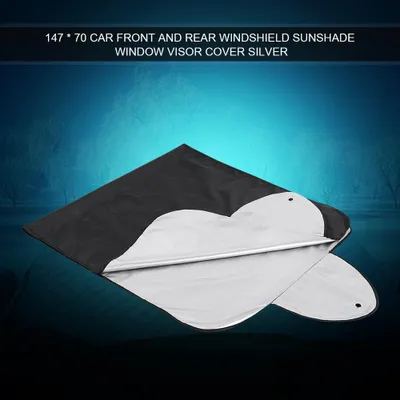 Obrázek produktu pro 147 * 70 Přední a zadní čelní sklo Sluneční clona Okno Visor Cover Silver
