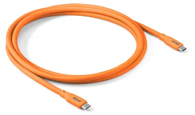 Produktbild von CLUB3D USB C Kabel orange, 2 m, USB C, USB C, USB4 Gen 2x2, 20 Gbit/s, Orange