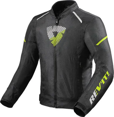 Produktbild von Rev'it! Sprint H2O Black/Neon Yellow L Textiljacke