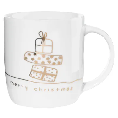 Produktbild von ASA Henkelbecher, merry christmas weiß glänzend linia 18062414