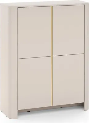 Produktbild von Furniture24 Kommode Bari K-103 Wohnzimmerschrank 103 X 132 X 39 Cm - Kaschmir