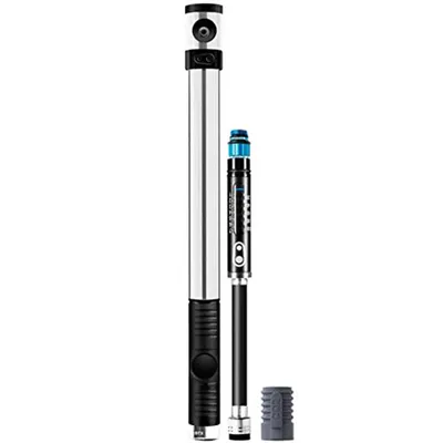 Produktbild von Crankbrothers Klic Hp Gauge + Co2, Handluftpumpe, Fahrrad, Silber, 8,3 bar, 260 mm, 170 g