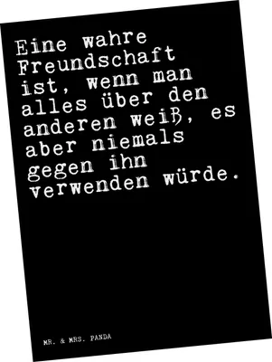 Produktbild von Mr. & Mrs. Panda Postkarte Eine wahre Freundschaft ist,... - Schwarz - Geschenk, Postkarten, Ansichtskarten, Ansichtskarte, beste Freundin, Freundinnen, bester Freund