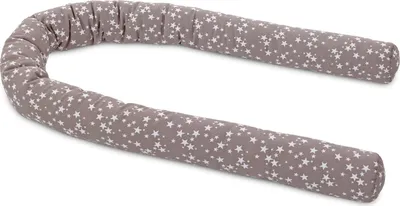 Produktbild von babybay Nestchenschlange Piqué passend für alle Modelle, taupe Sterne weiß