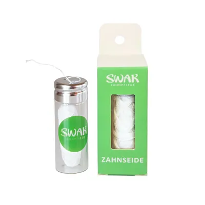 Produktbild von Zahnseide Plastikfrei - Glasflakon 30m