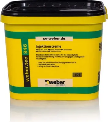 Produktbild von Weber.Tec 946 Injektionscreme Horizontalsperre Wand Keller Abdichtung 10L