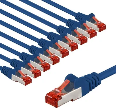 Zdjęcie produktu dla Goobay 66628, 1 m, Cat6, S/FTP (S-STP), RJ-45, RJ-45, Niebieski, Czerwony
