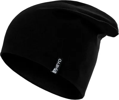 Produktbild von Uni Slouch Beanie Mütze Baumwolle Übergangsmütze Damen Herren Sportmütze Schwarz