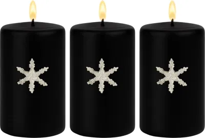 Produktbild von Marrakesch 3er Set Kerzenstecker Silber 6x6cm | Candle Pins Stecker für Adventskranz, Stumpenkerzen & Kerzenhalter als Schneeflocke Deko Muster -D- | Weihnachtsdeko Adventsdeko Kerzenpin Pin zum Stecken