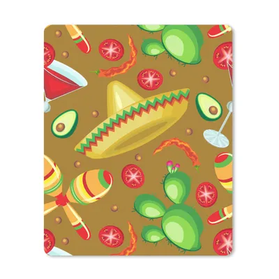 Produktbild von MuchoWow® Mauspad Mousepad Mexiko - Sombrero - Muster 30x40 cm - Mousepads - Maus Mat - Pad - Mausunterlage - Mausmatten