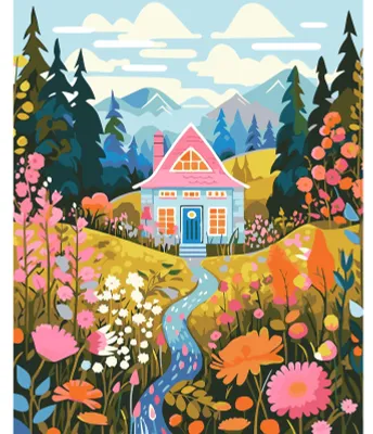 Malennachzahlen-Set für Erwachsene, 40x50 cm, Acrylfarbe, DIY