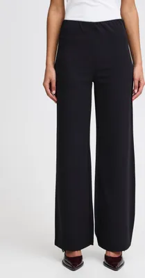 Image de Ichi IHKATINE Pantalon en tissu pour femmes Pants avec élastique Coutures décoratives Poches passepoilées Regular fit