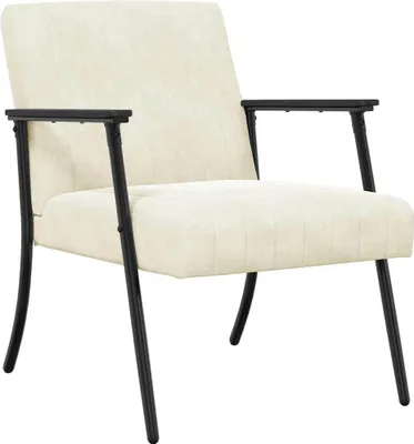 Zdjęcie produktu dla vidaXL Fotel kremowy 59 x 75 x 78 cm Velvet