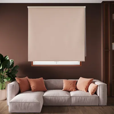 Verdunkelungsrollo, hellbraun, 80x175 cm, Thermo, Polyester