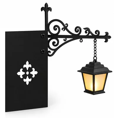Produktbild von Buchstütze mit LED Licht, Vintage Bücherstütze mit Mini Laterne für Bücherregal, dekorative Leselampe für Zuhause, Büro und Leseecke