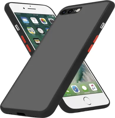 Zdjęcie produktu dla Etui Cadorabo do Apple iPhone 7 PLUS / 7S PLUS / 8 PLUS w kolorze czarnym matowym hybrydowe etui ochronne z silikonem TPU wewnątrz i matowym plastikowym tyłem Etui Pokrowiec na telefon komórkowy