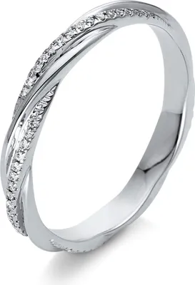 Produktbild von Ring aus 750 Gold Weißgold 64 Brillanten 0,13ct TW-SI B:2,6mm Innenumfang 52mm  Ø16.6mm