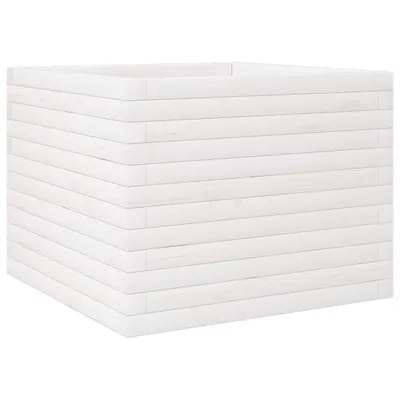 Produktbild von vidaXL Pflanzkübel Weiß 60x60x46 cm Massivholz Kiefer