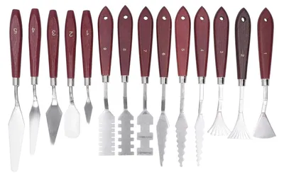 14-teiliges Palettenmesserset aus Edelstahl, Malmesser