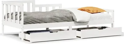 Immagine prodotto di vidaXL Letto da giorno con cassetti bianco 80x200 cm in legno di pino