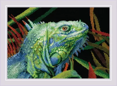 Immagine prodotto di Kit Riolis a punto croce contato "Iguana", 30x21cm