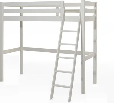 Produktbild von Hochbett Katharyn 209x165x190 Kinderbett Massivholz Weiß