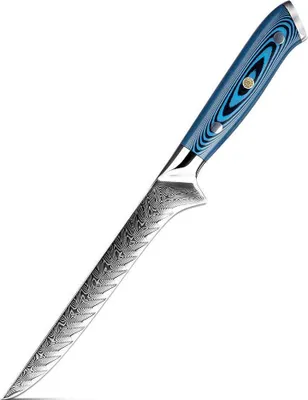 Image de Couteau de cuisine Damasquiné TU-37502 - Boning Bleu KP37502