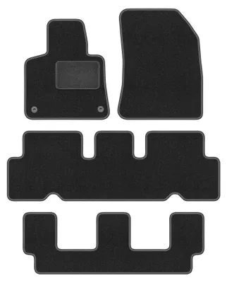 Immagine prodotto di Tappetini in moquette per Citroen C4 Grand Spacetourer 2013-2021 (7 posti) – set 4 pezzi, grigio grafite, su misura – Wielganizator LUX