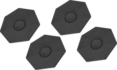 Image de kit de 4 enjoliveurs pour moyeu de roue, noir, protection complète, pneu snap-on élégant