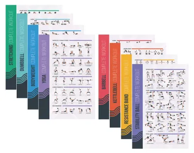 Productafbeelding van Set trainingsposters voor de thuisgym