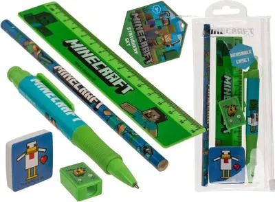 Zdjęcie produktu dla Zestaw Przyborów Szkolnych - MINECRAFT w Twoim Piórniku