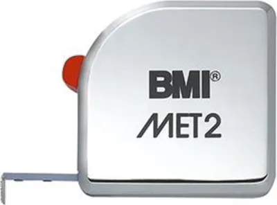 Zdjęcie produktu dla BMI Taschenbandmaß MET, Länge 3 m, weißlackiertes Band, hitzebeständiges Gehäuse