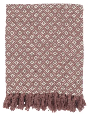Productafbeelding van Chic Antique geruite plaid, kleur: Aix (klei/crème)