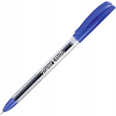 Obrázek produktu pro Papermate 2084419, Gelové pero s víčkem, Modrá, Modrá, Průhledná, Kulatý, Pro praváky i leváky, 0,5 mm
